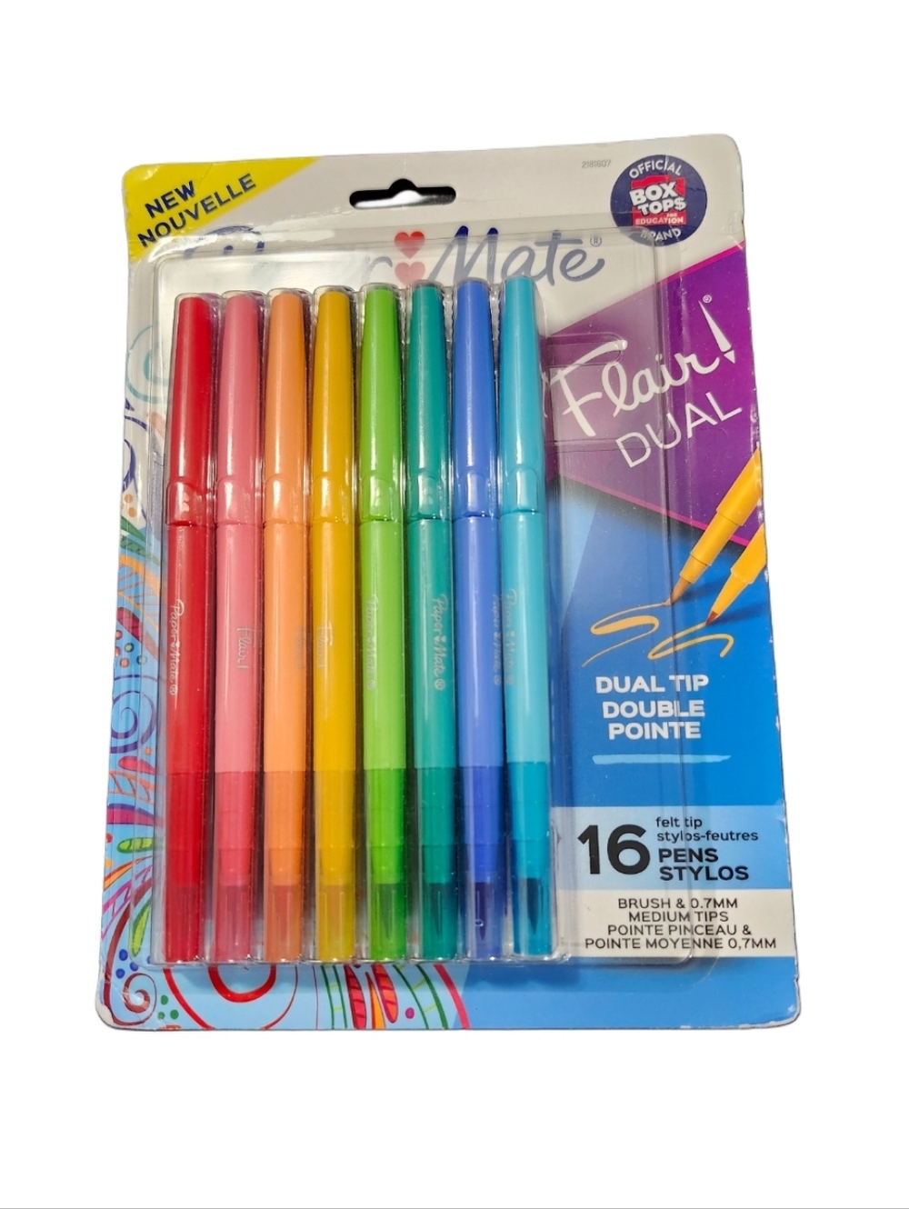 Paper Mate Flair Dual Tip Assorted Colors Felt Tip Pens - 16 Pack